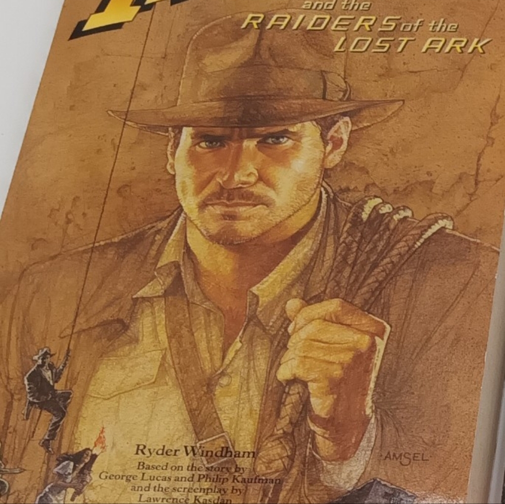 Indiana Jones paperback books and playing cards